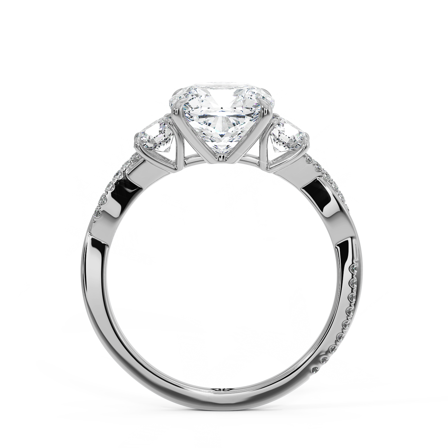 18K White Gold Posie Engagement Ring