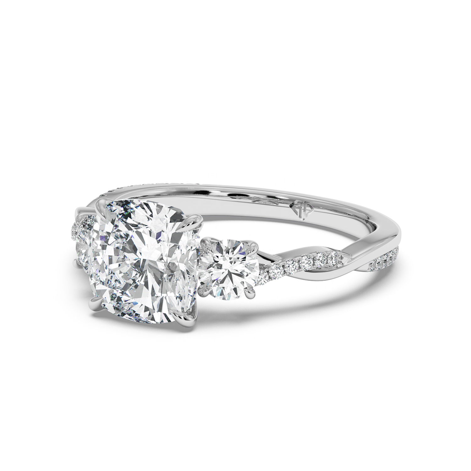 18K White Gold Posie Engagement Ring