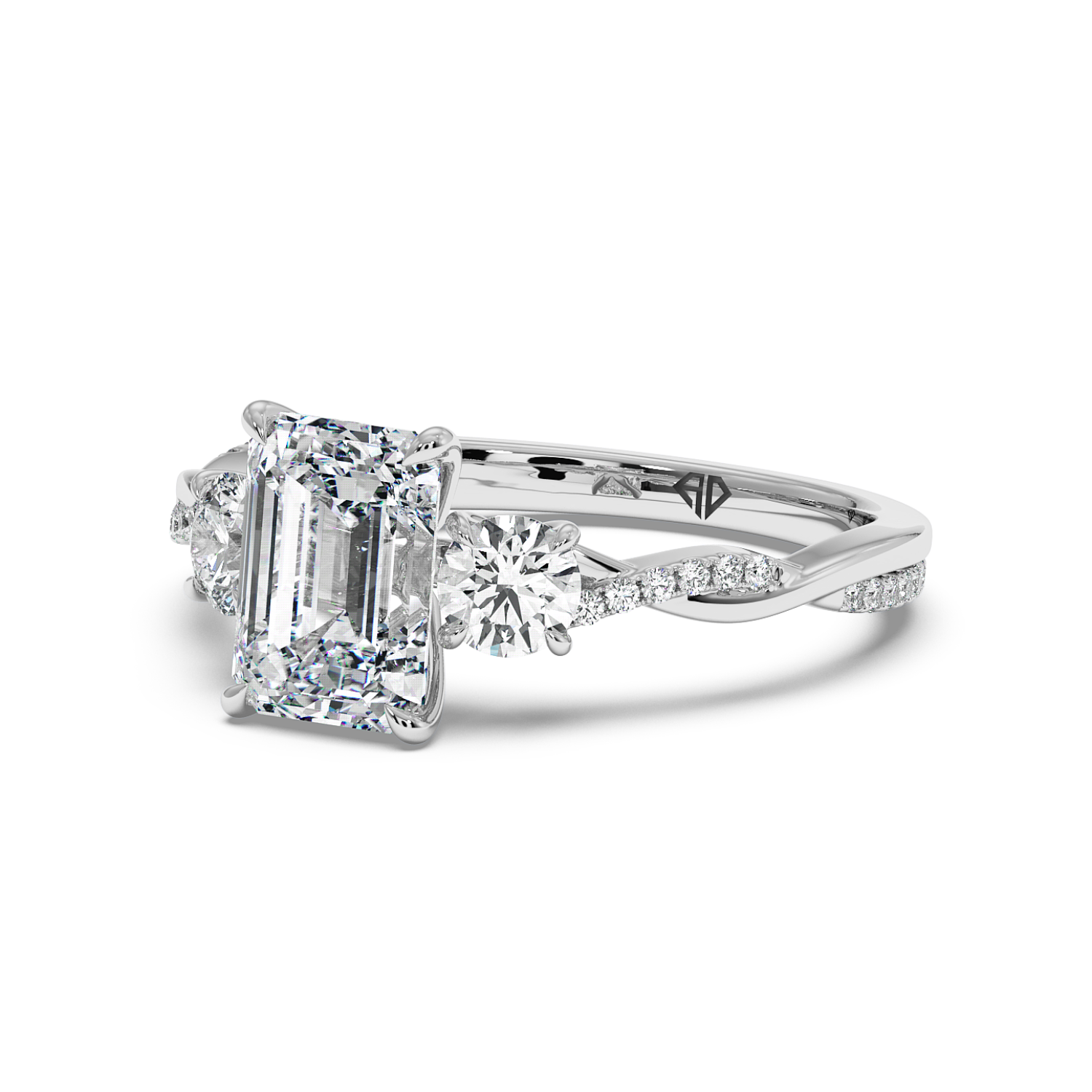 18K White Gold Posie Engagement Ring