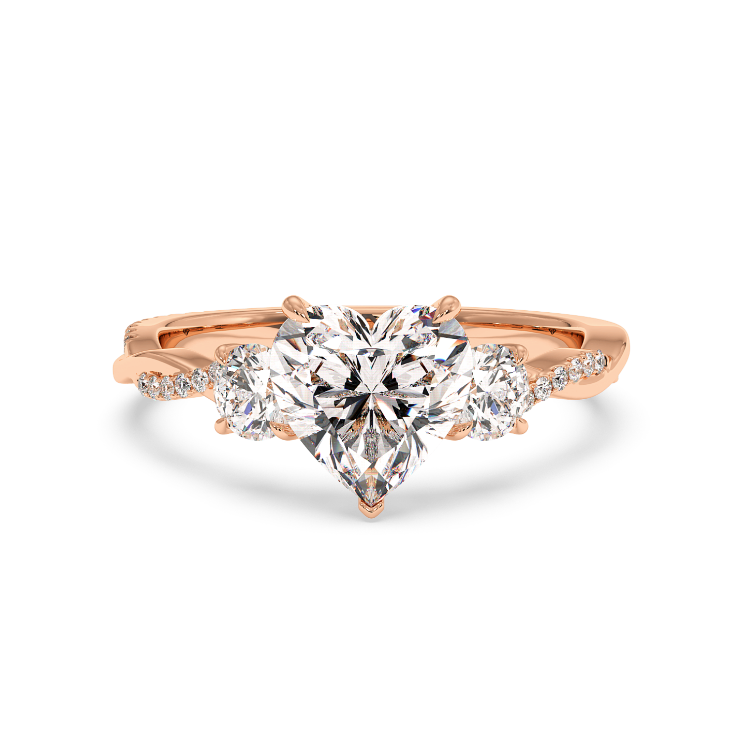 18K Rose Gold Posie Engagement Ring