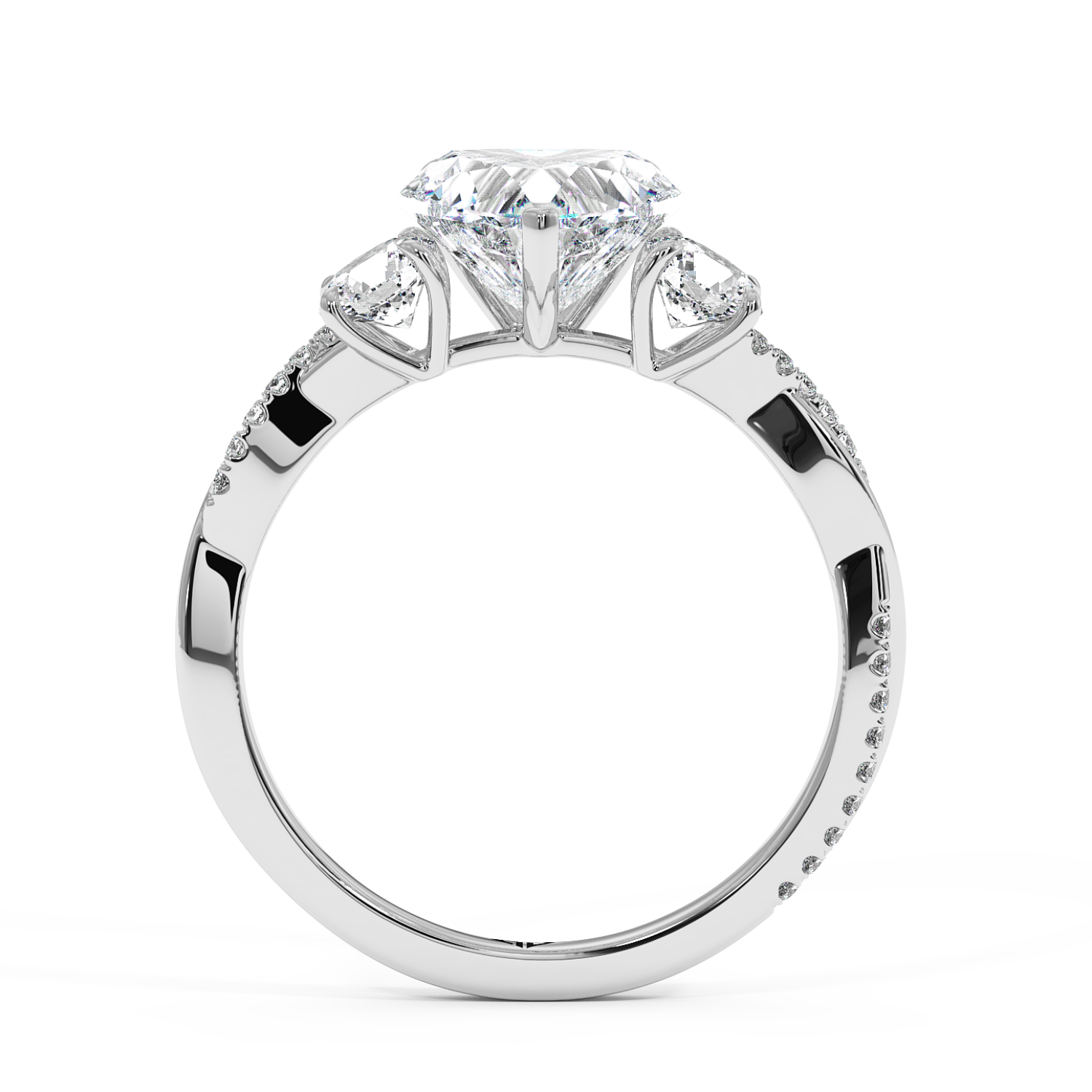 18K White Gold Posie Engagement Ring