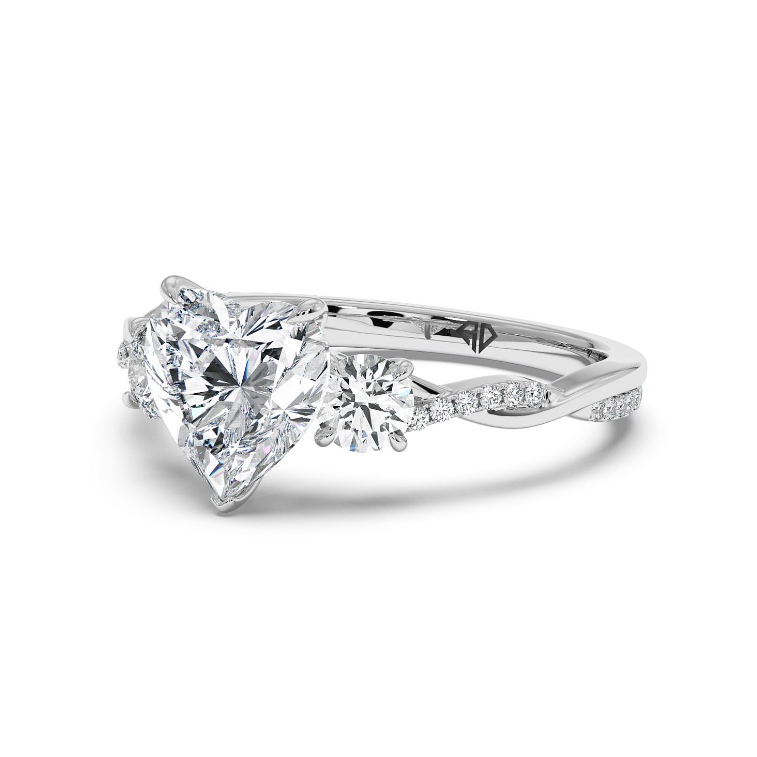 18K White Gold Posie Engagement Ring