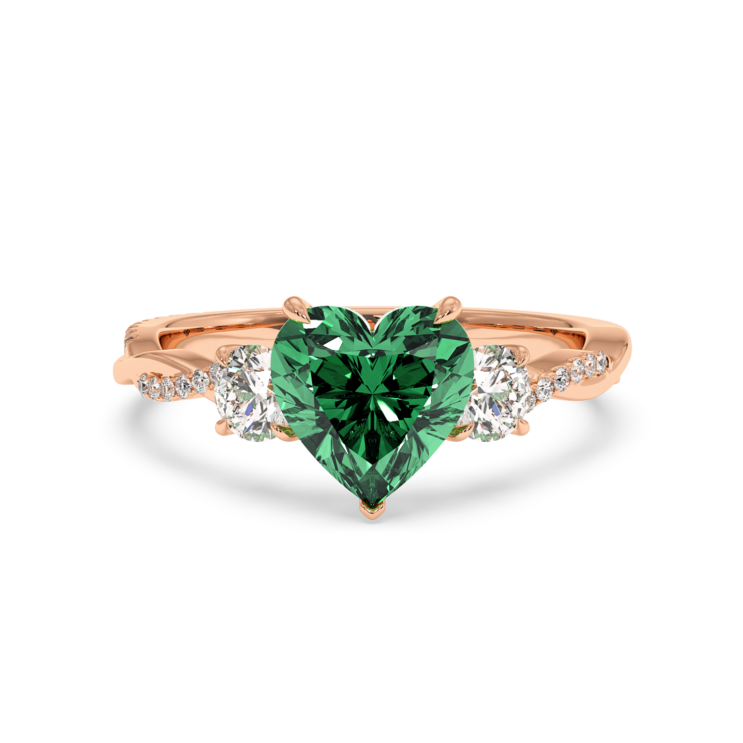 18K Rose Gold Posie Engagement Ring