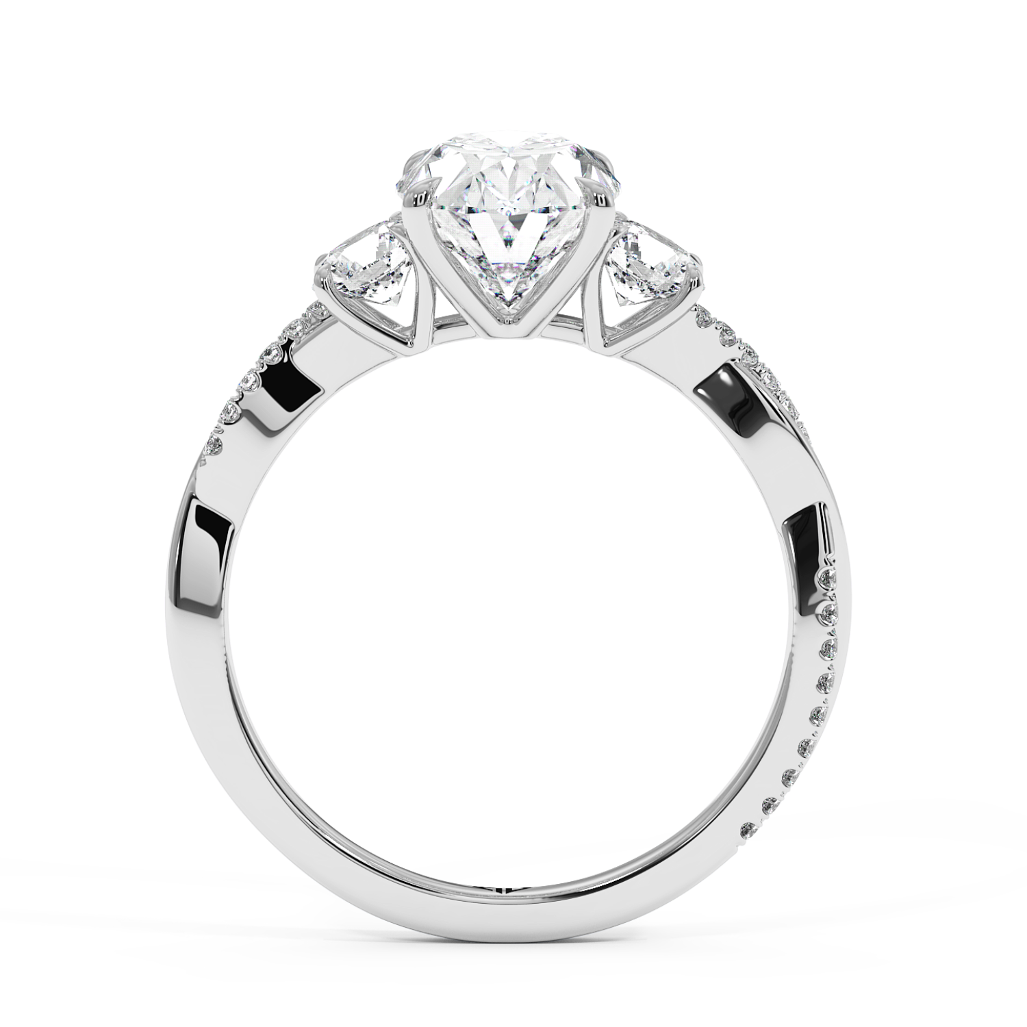 18K White Gold Posie Engagement Ring