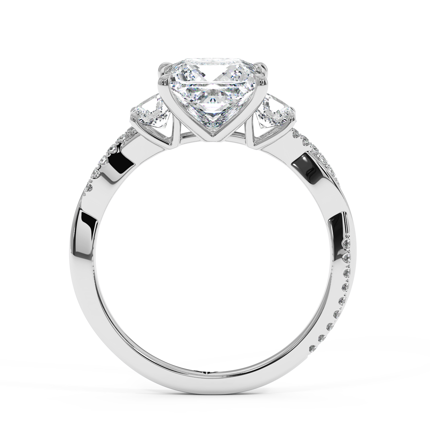 18K White Gold Posie Engagement Ring