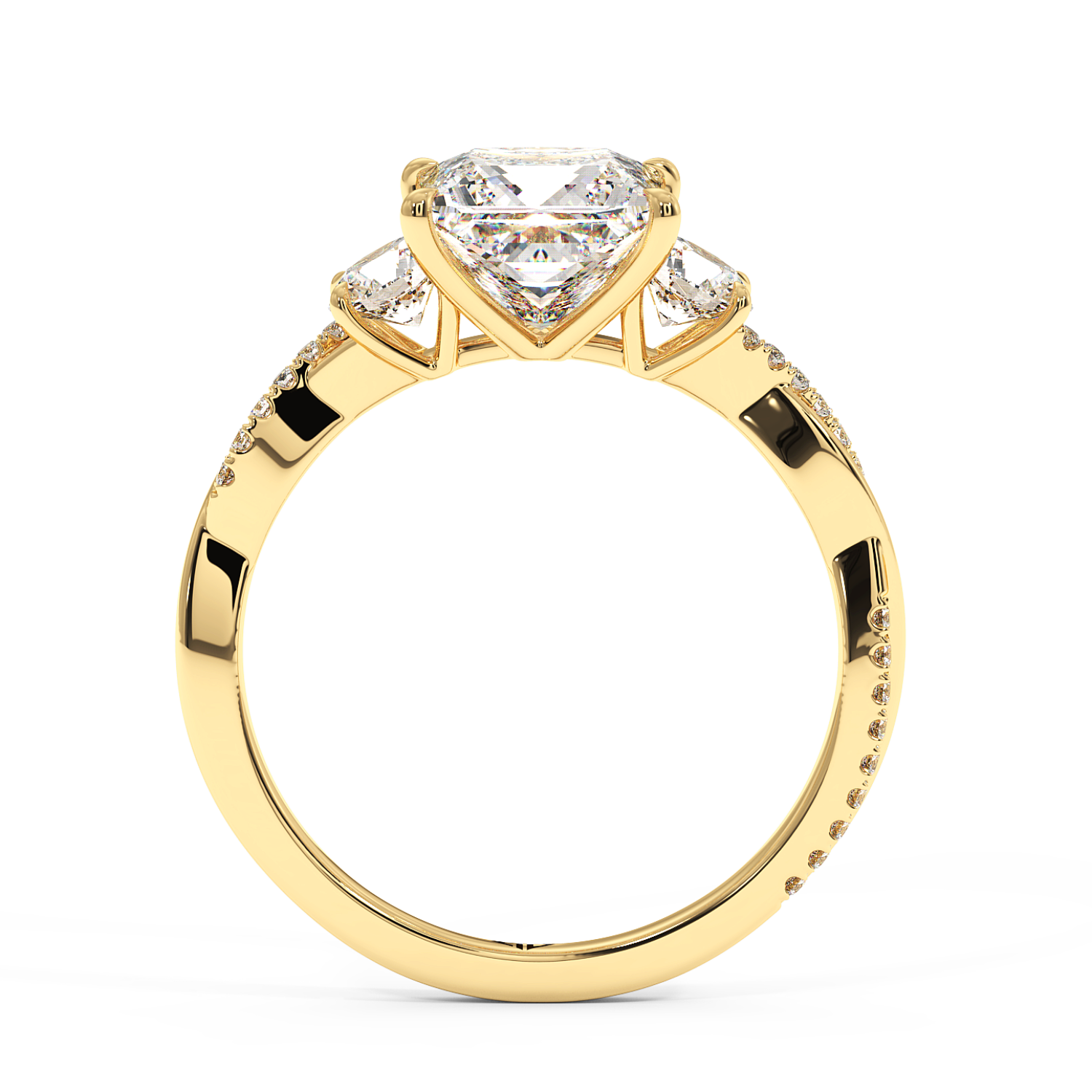 18K Yellow Gold Posie Engagement Ring