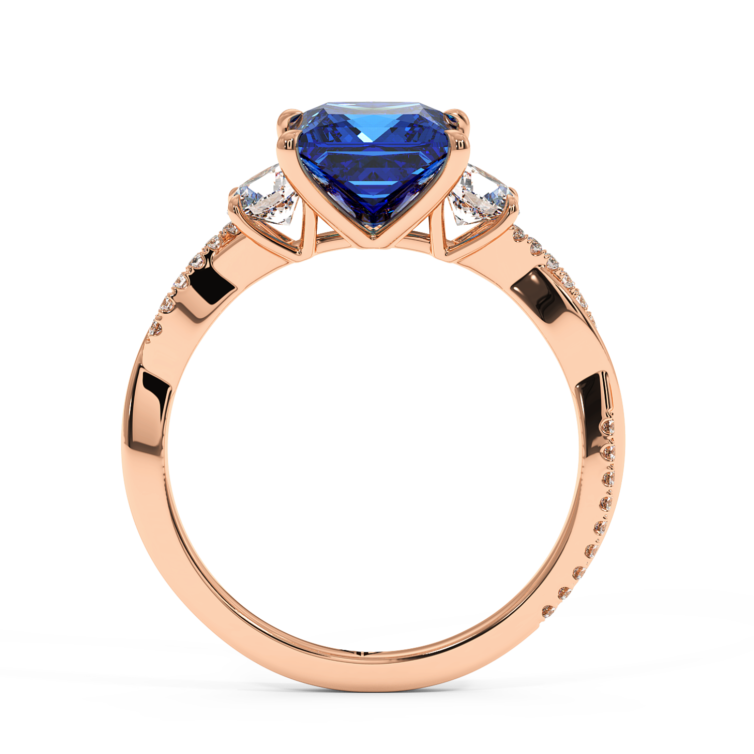 18K Rose Gold Posie Engagement Ring