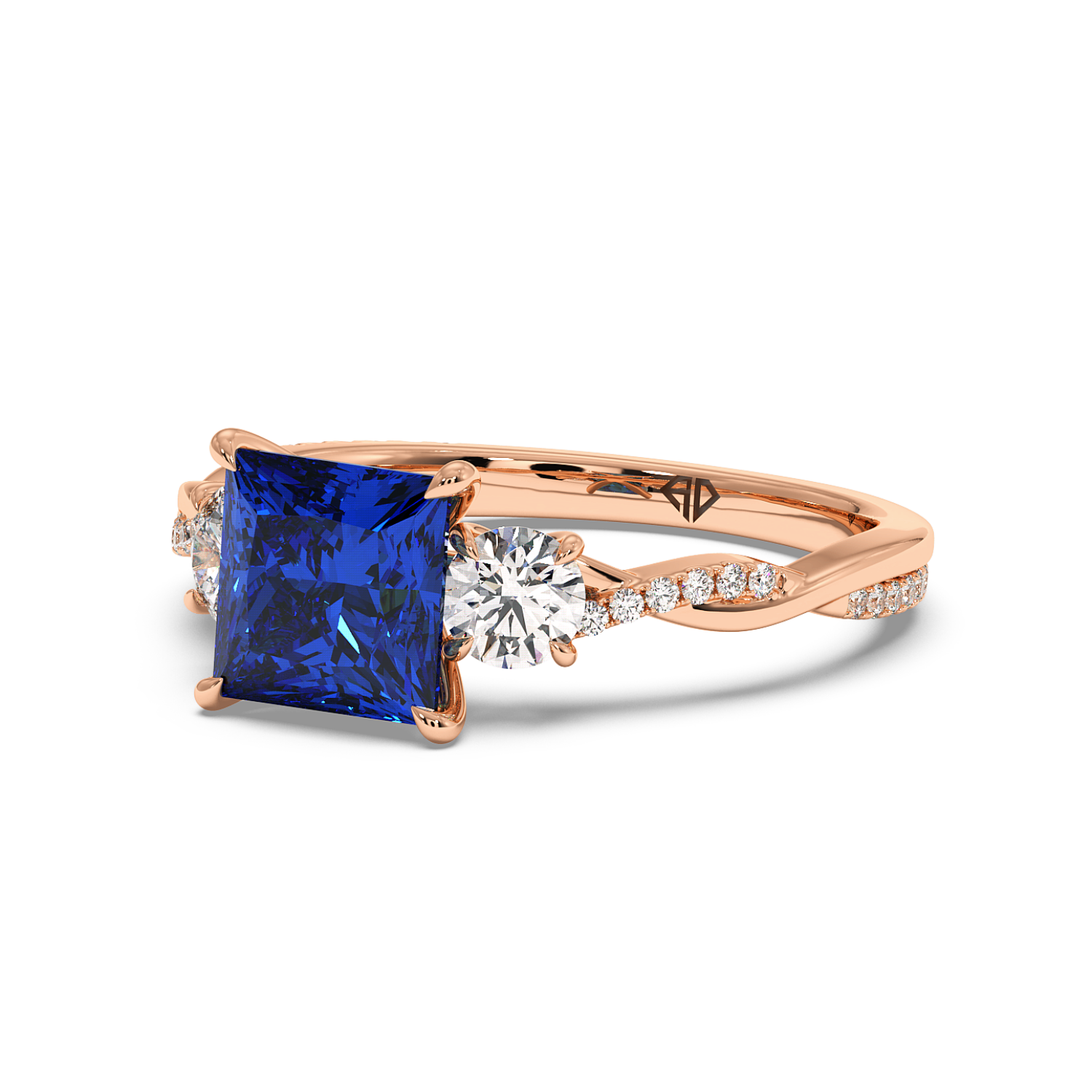 18K Rose Gold Posie Engagement Ring