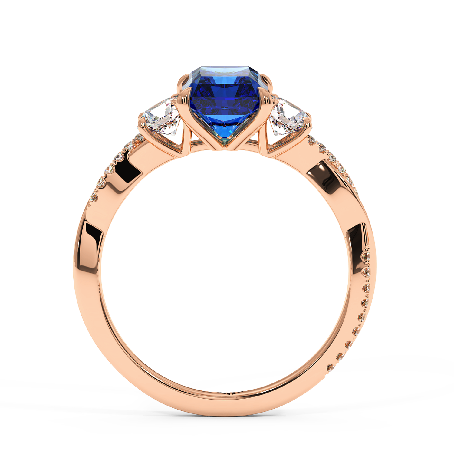 18K Rose Gold Posie Engagement Ring