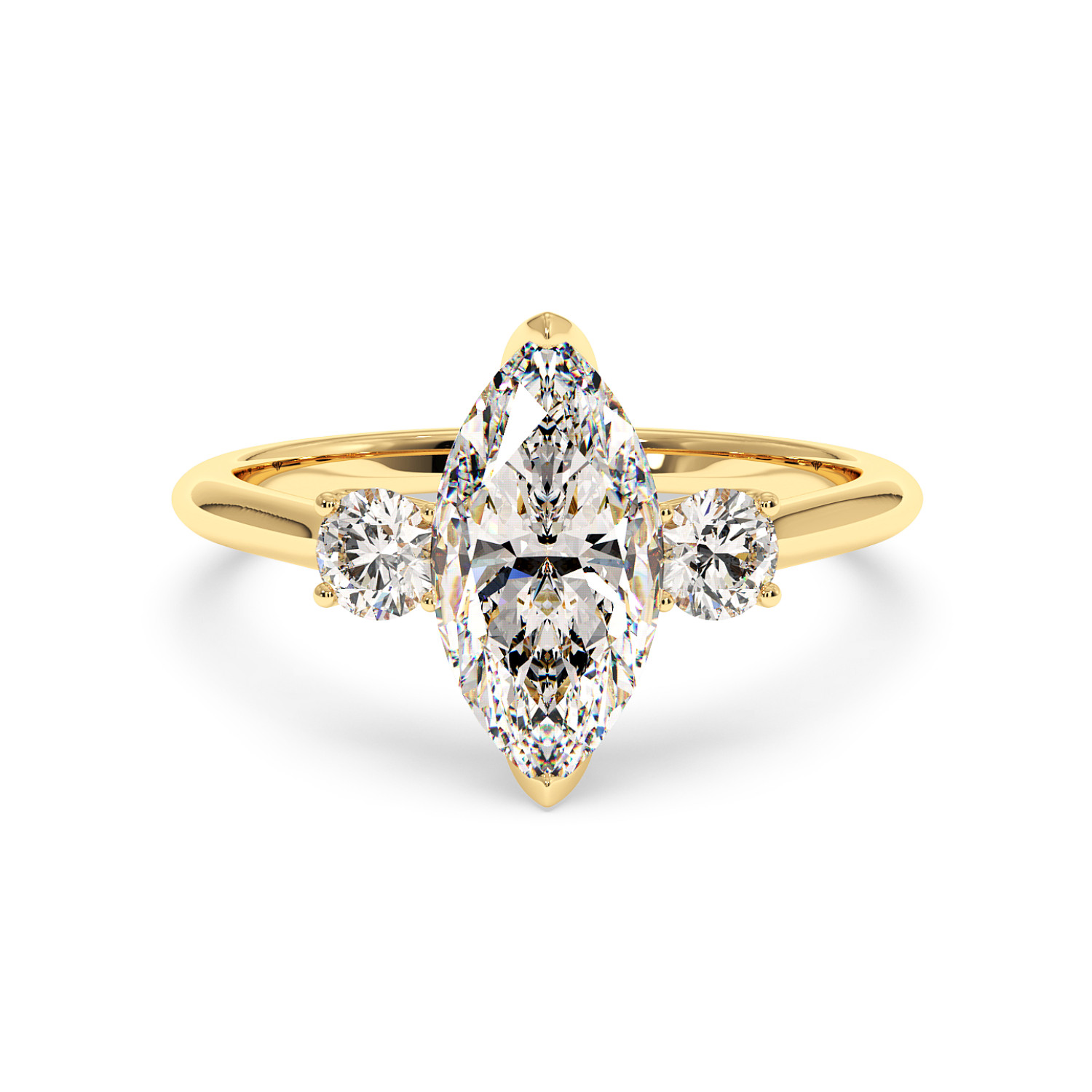 18K Yellow Gold Dolce Engagement Ring