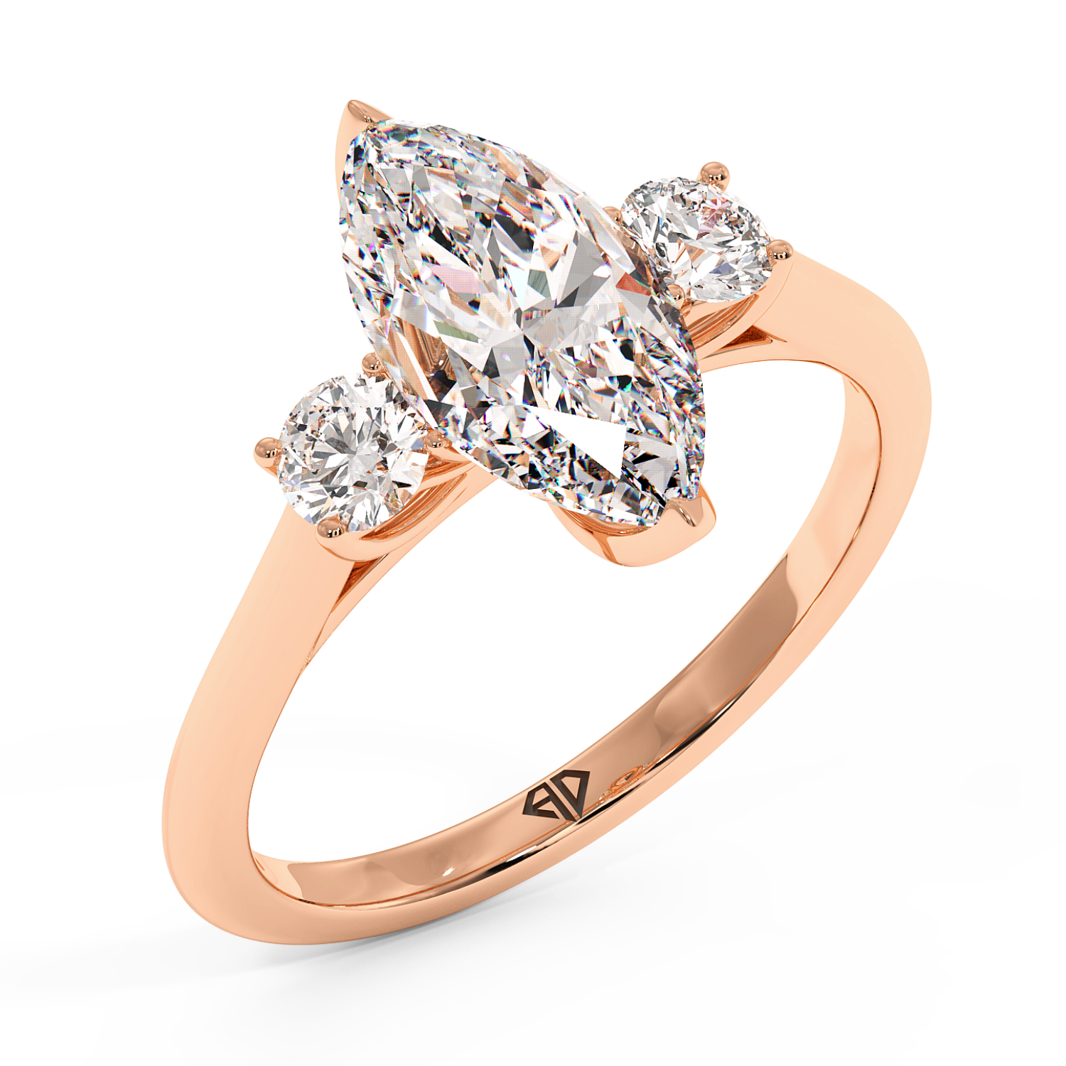 18K Rose Gold Dolce Engagement Ring