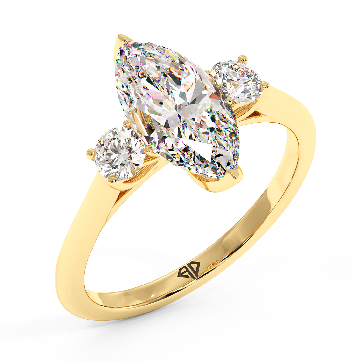 18K Yellow Gold Dolce Engagement Ring