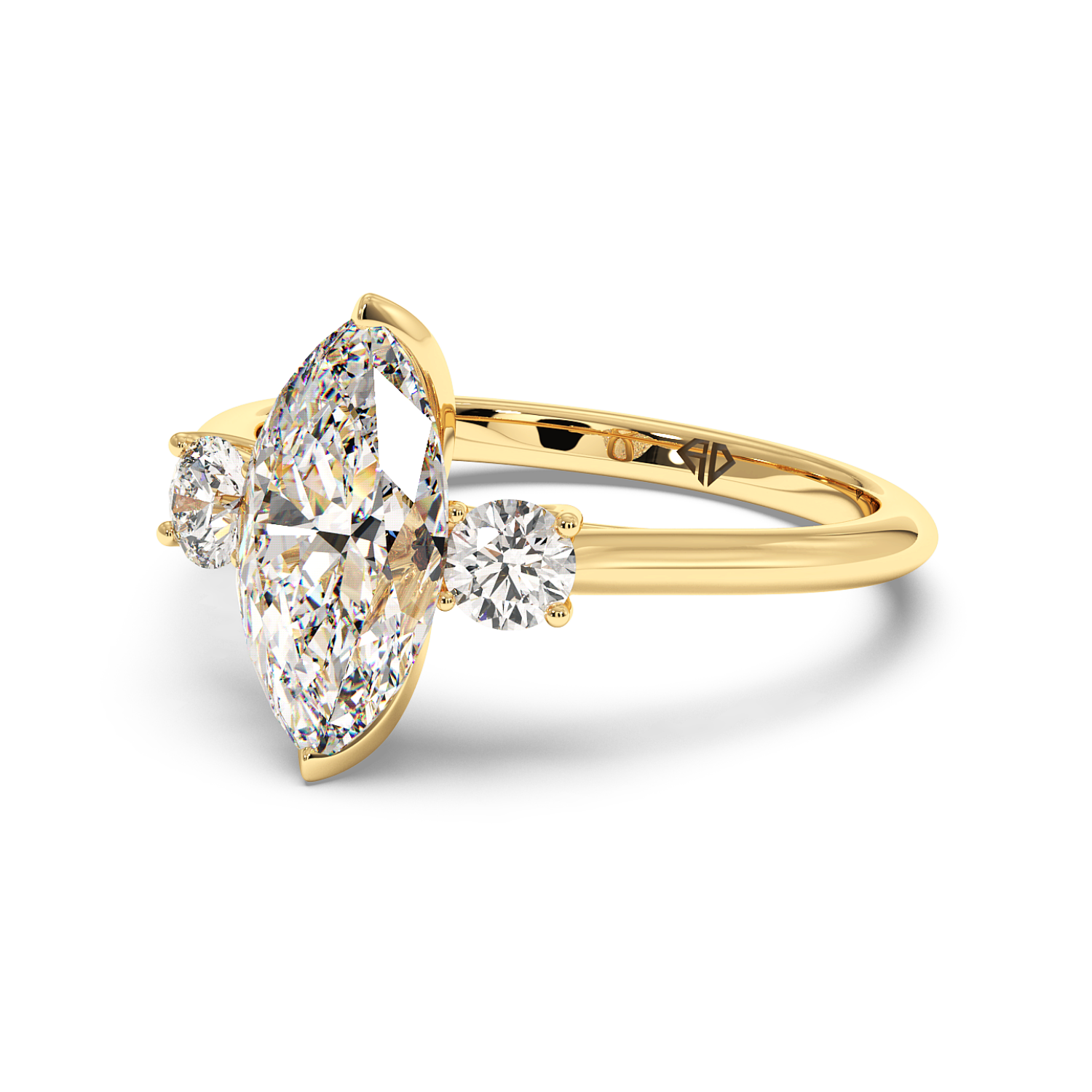 18K Yellow Gold Dolce Engagement Ring