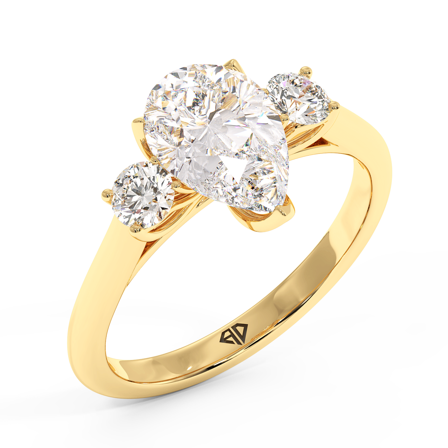 18K Yellow Gold Dolce Engagement Ring