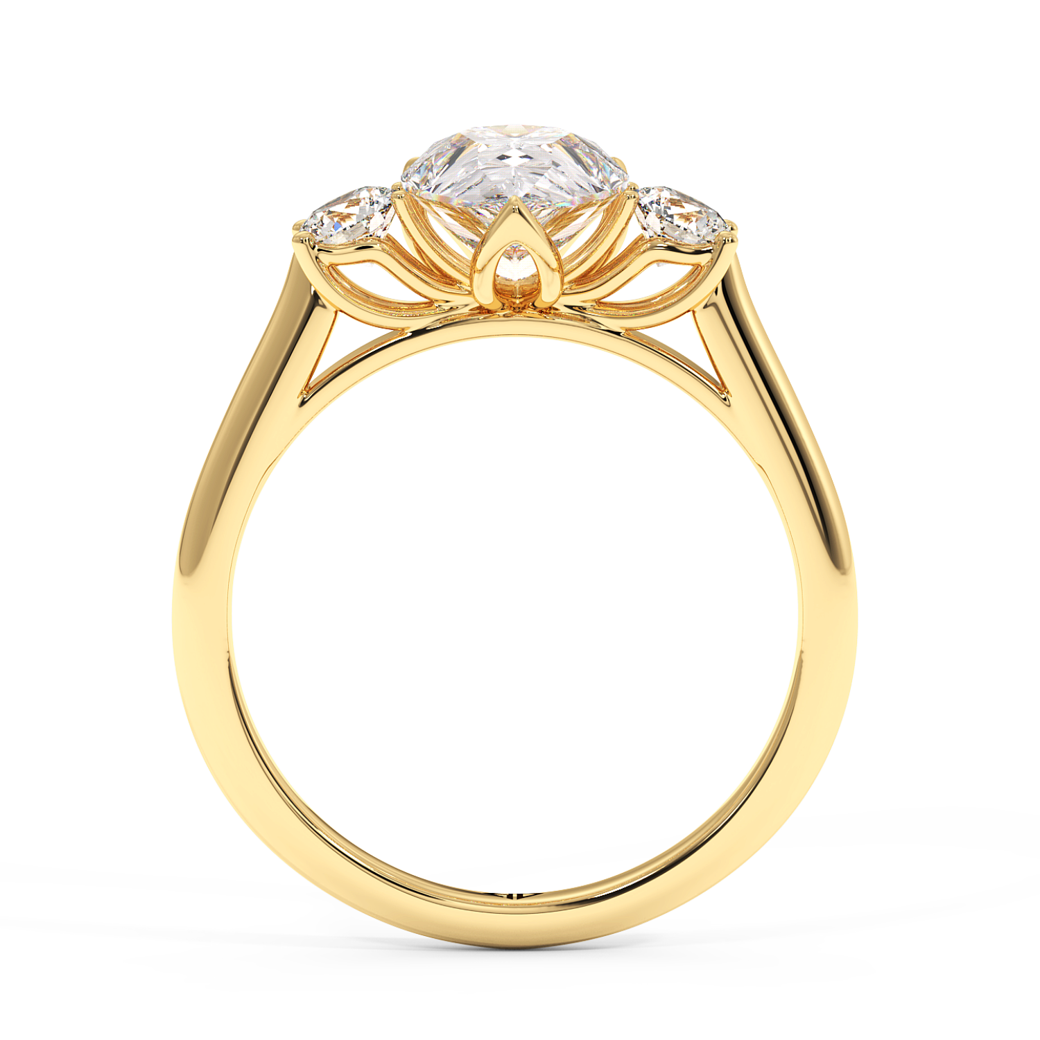 18K Yellow Gold Dolce Engagement Ring