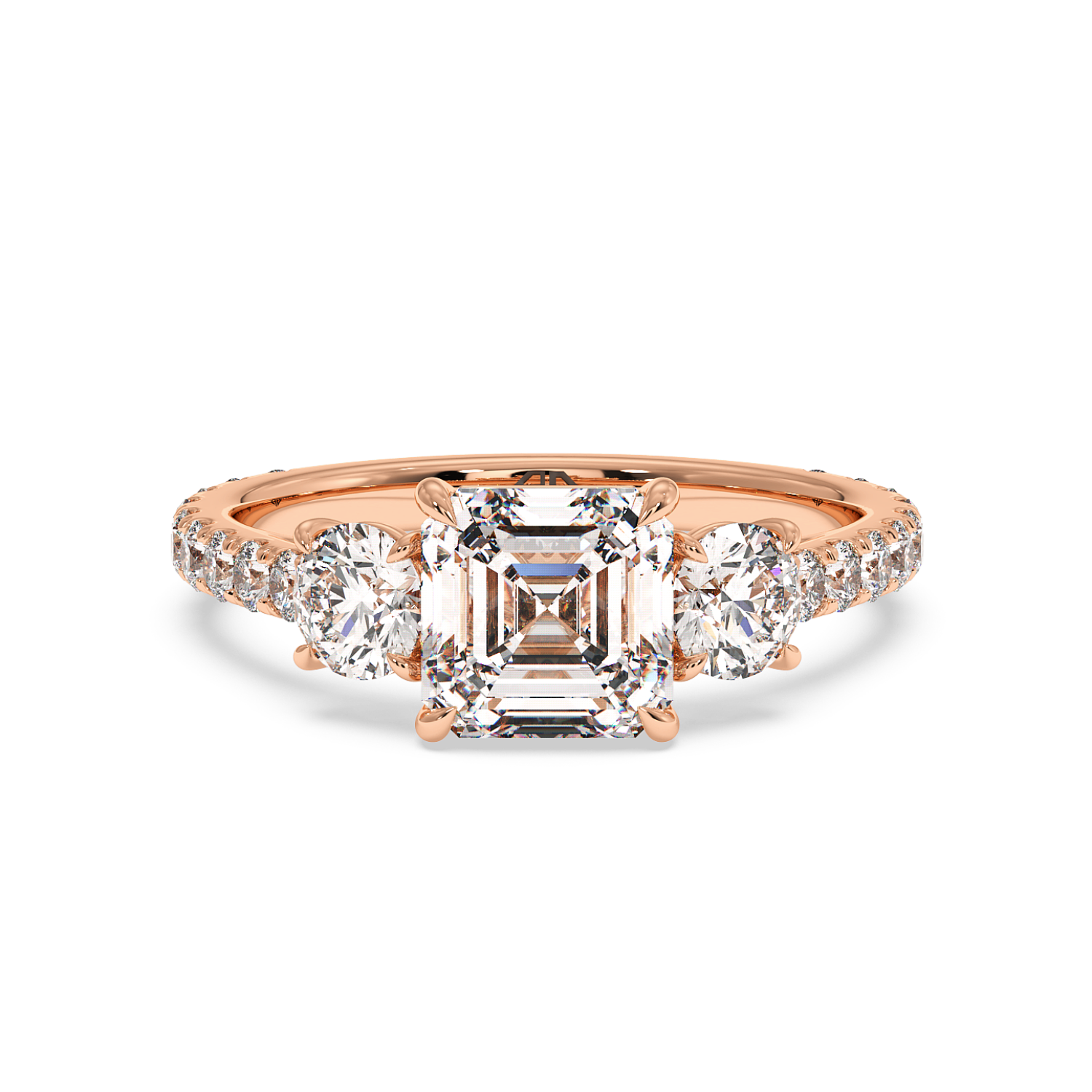 18K Rose Gold Blossom Engagement Ring