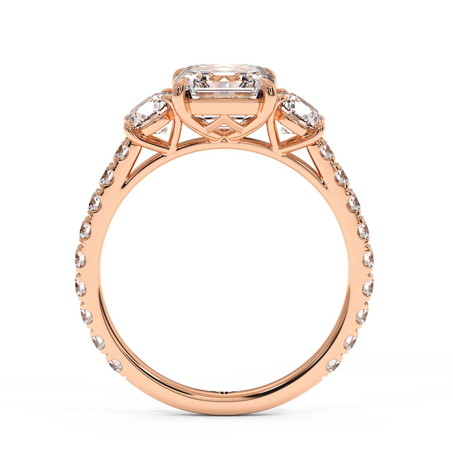 18K Rose Gold Blossom Engagement Ring