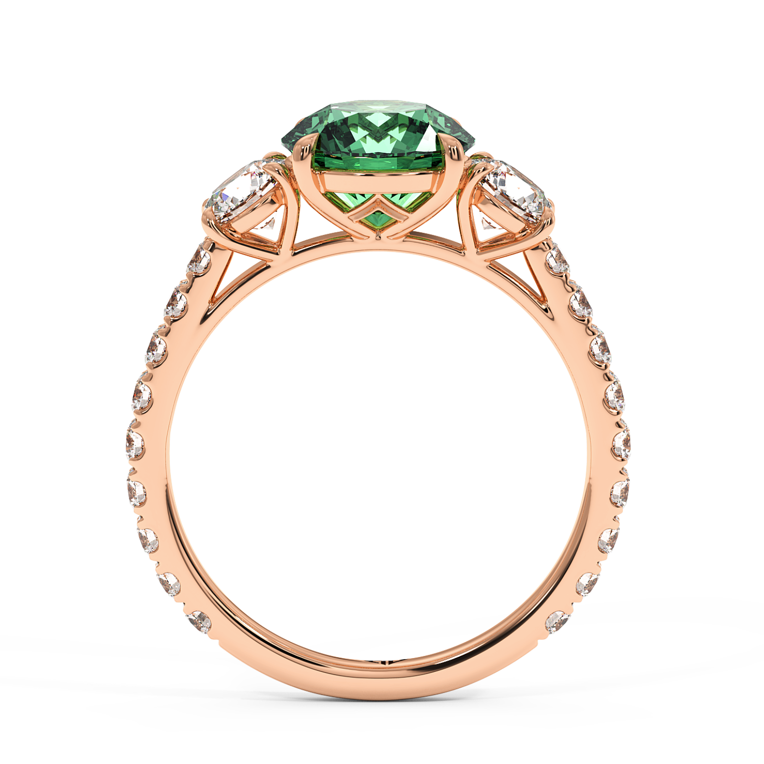 18K Rose Gold Blossom Engagement Ring