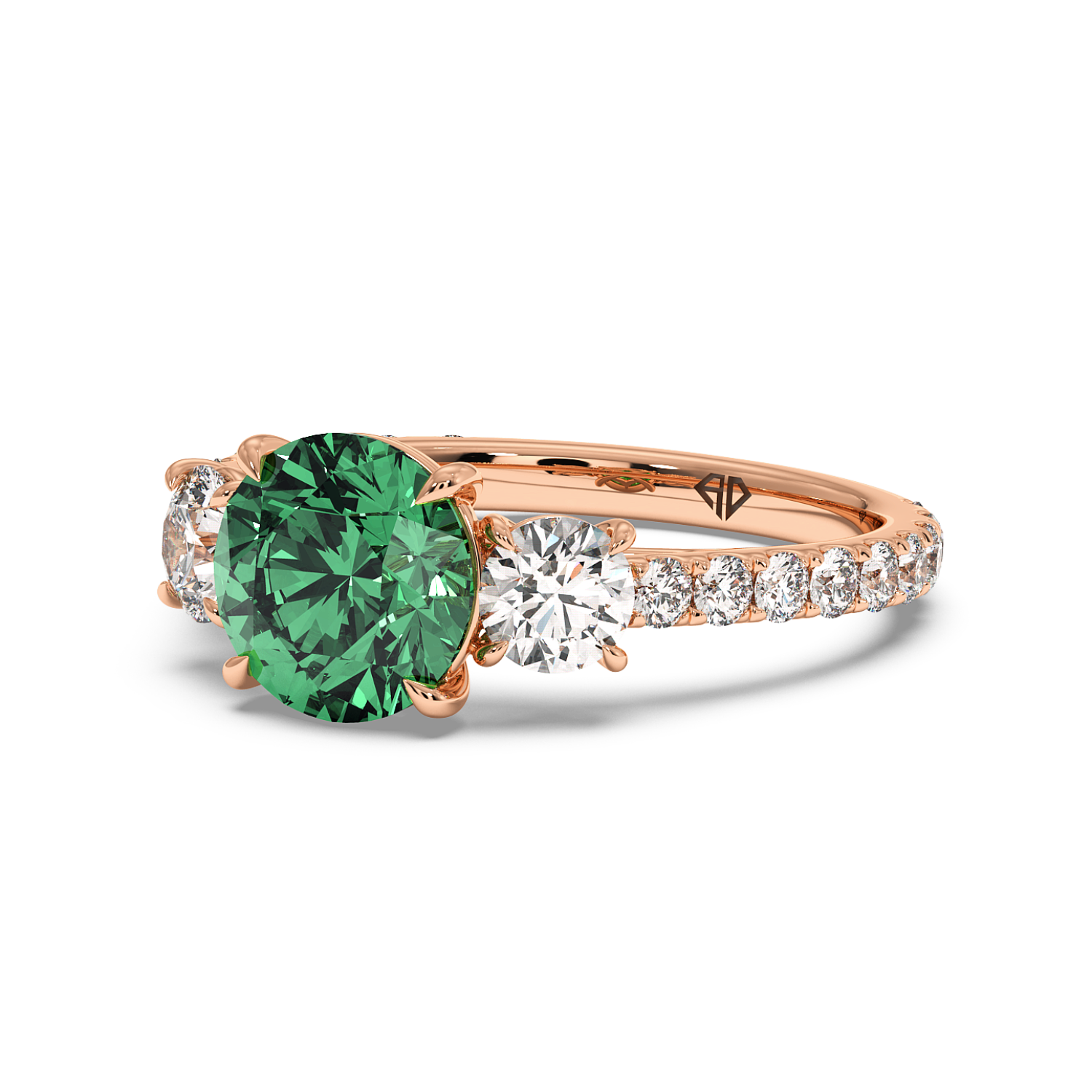 18K Rose Gold Blossom Engagement Ring