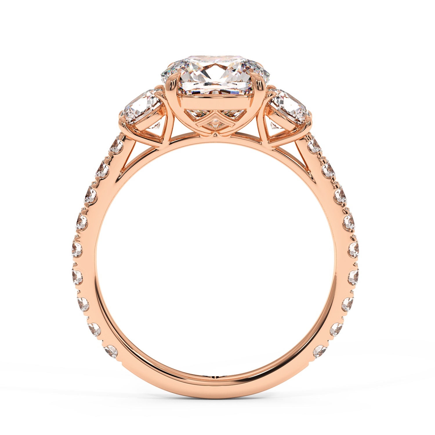 18K Rose Gold Blossom Engagement Ring