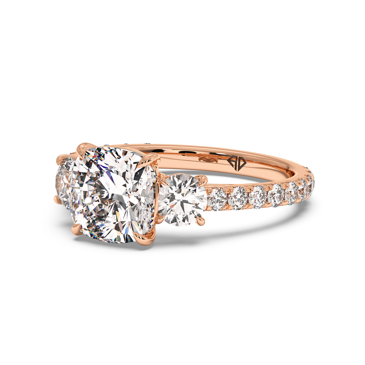 18K Rose Gold Blossom Engagement Ring