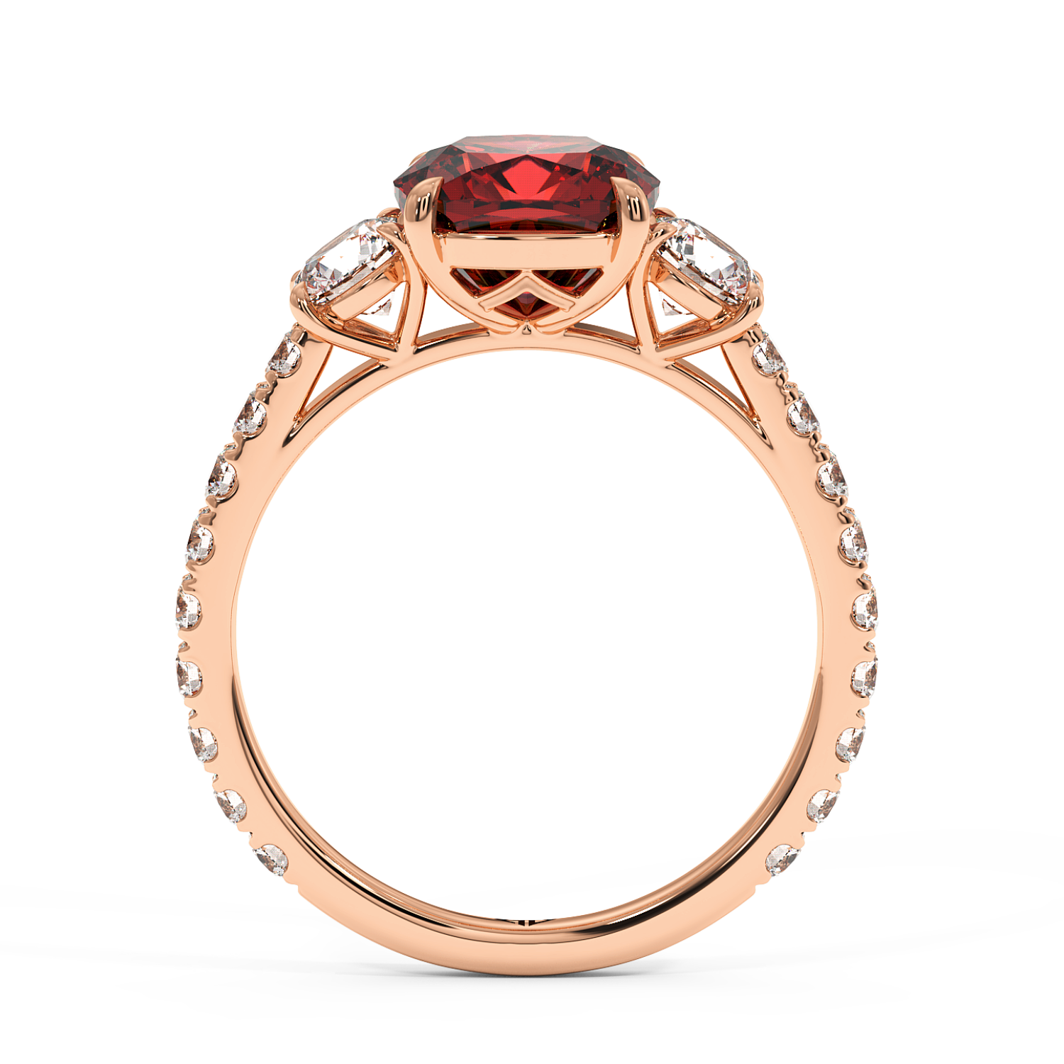 18K Rose Gold Blossom Engagement Ring