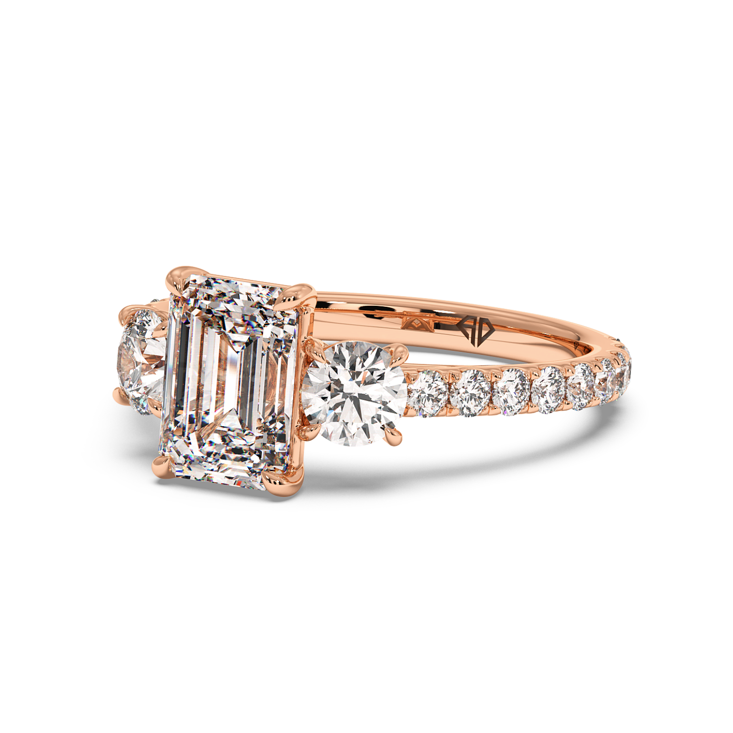 18K Rose Gold Blossom Engagement Ring