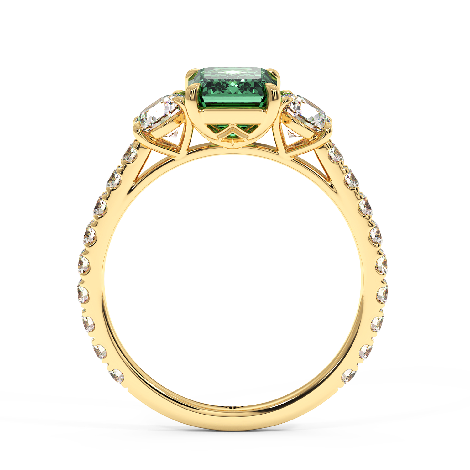 18K Yellow Gold Blossom Engagement Ring