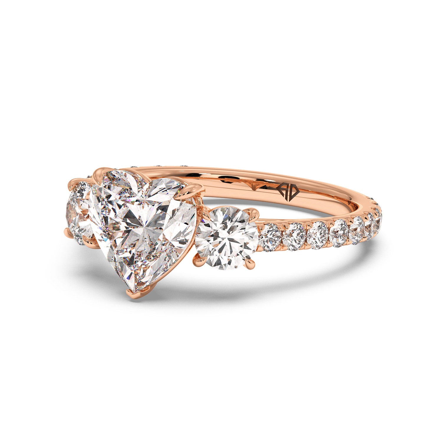 18K Rose Gold Blossom Engagement Ring