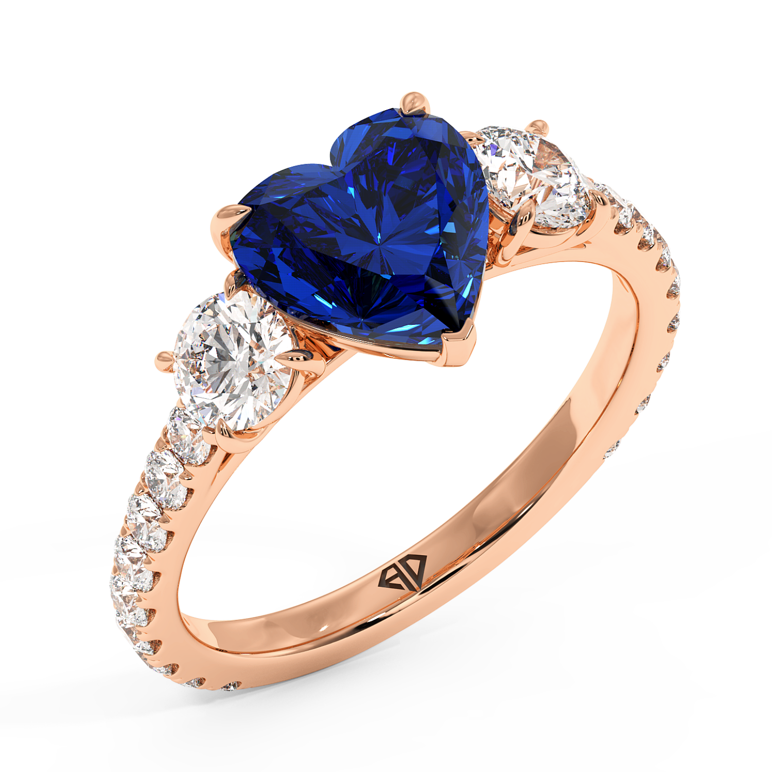 18K Rose Gold Blossom Engagement Ring