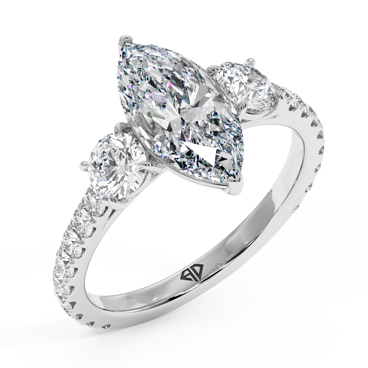 Platinum Blossom Engagement Ring