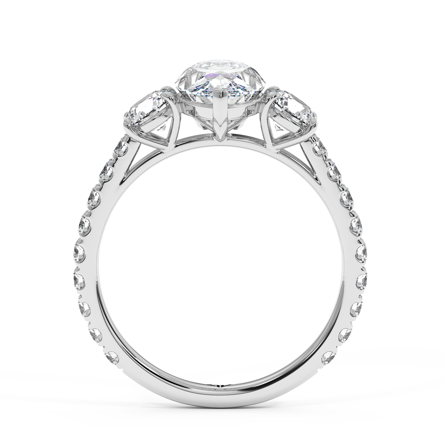 Platinum Blossom Engagement Ring