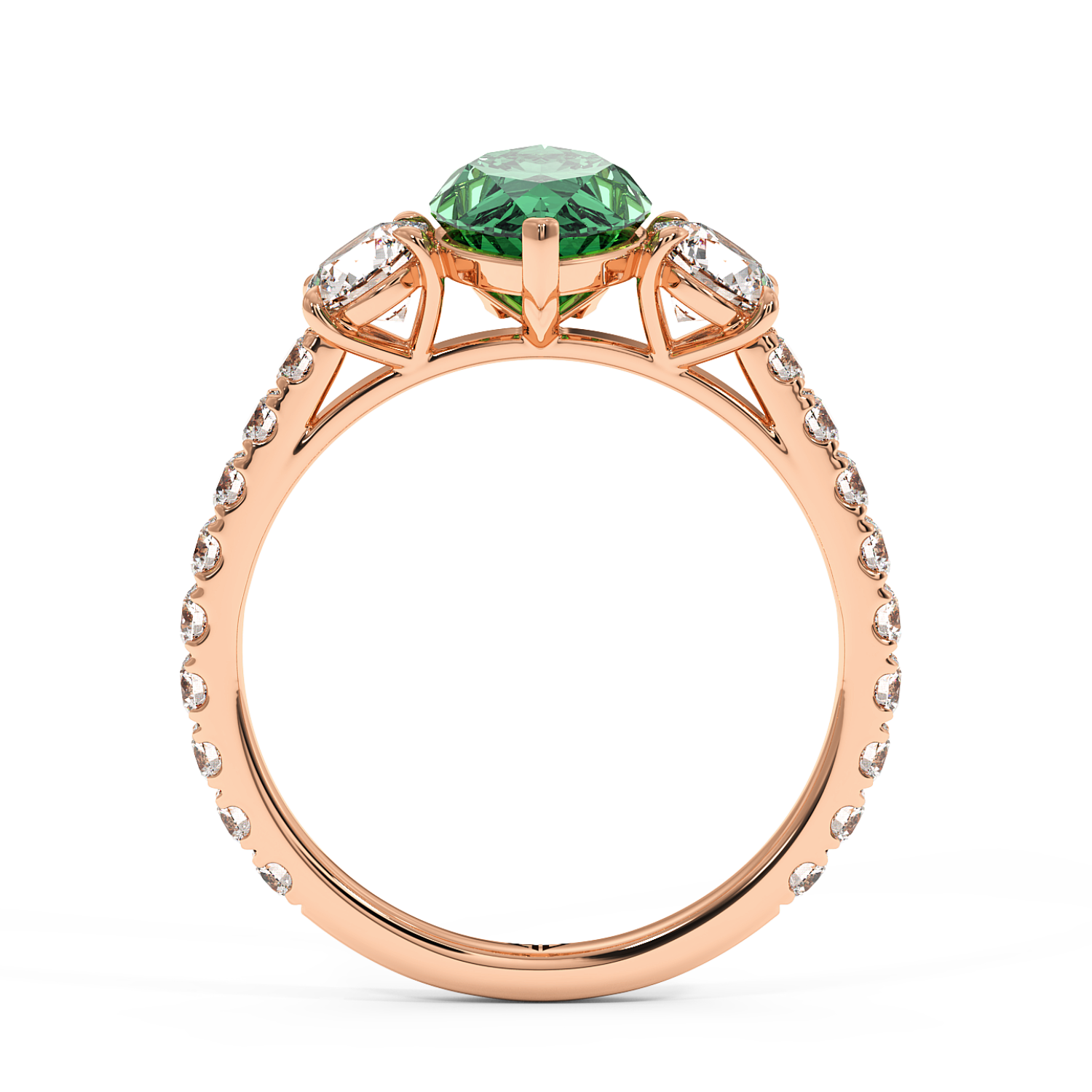 18K Rose Gold Blossom Engagement Ring