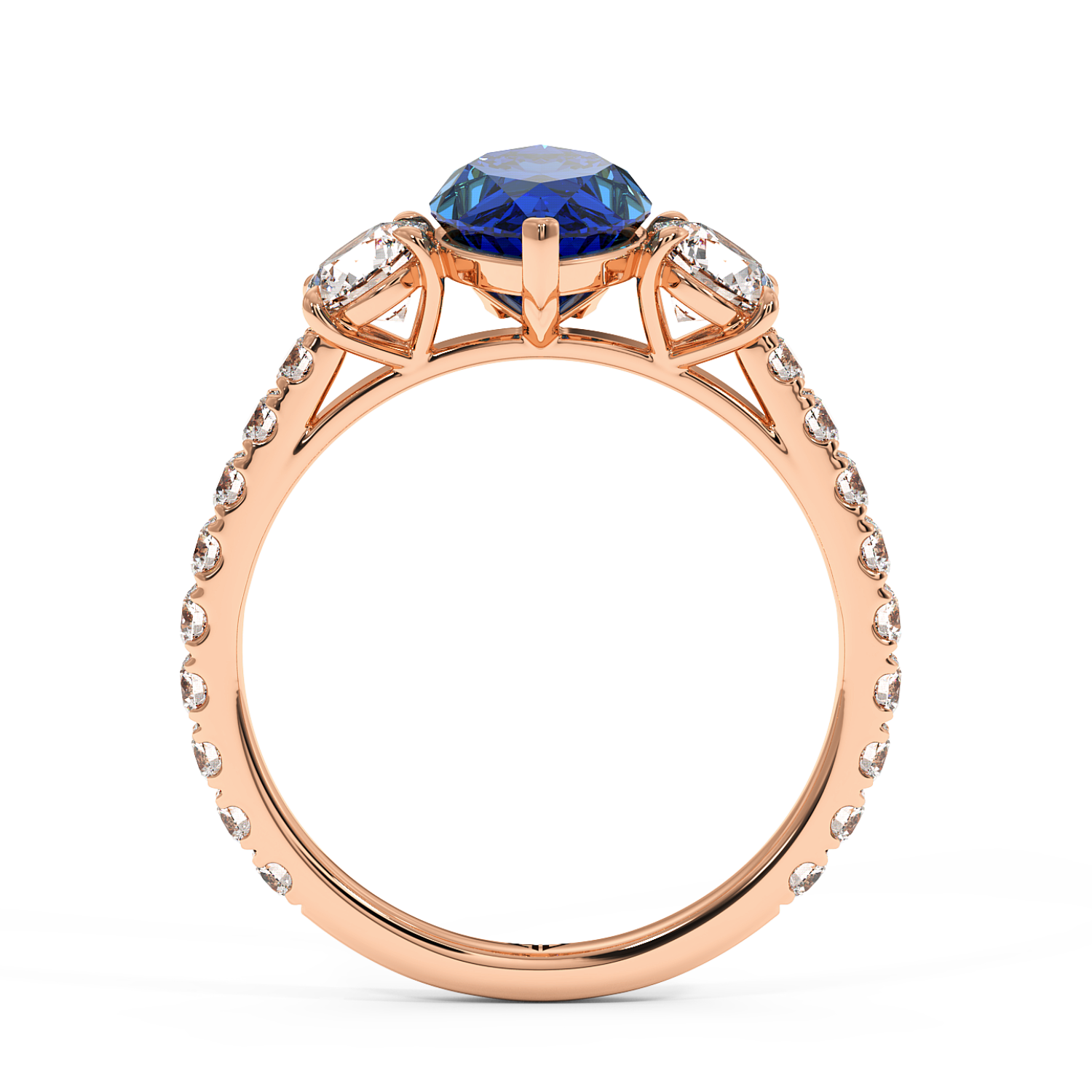 18K Rose Gold Blossom Engagement Ring