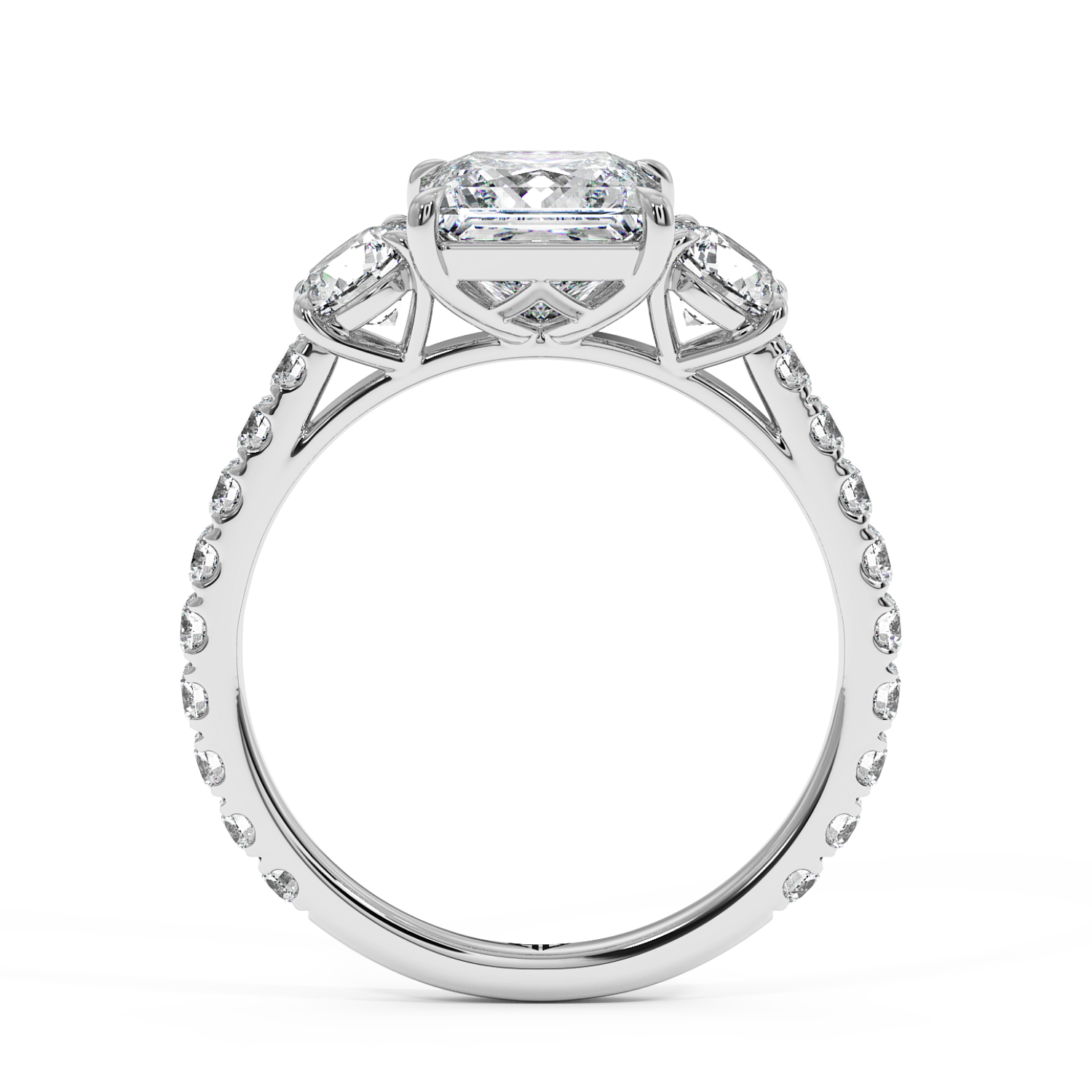 18K White Gold Blossom Engagement Ring