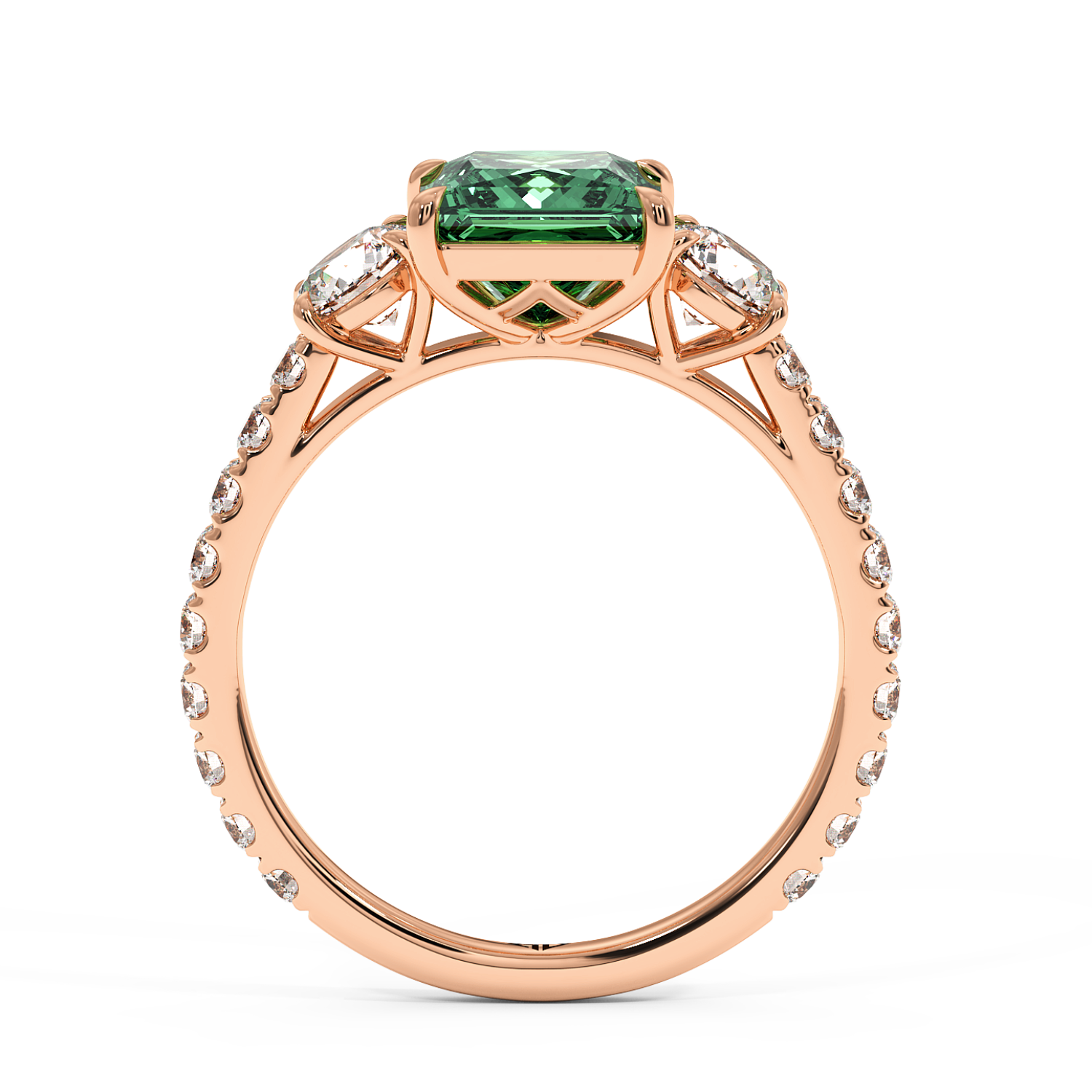 18K Rose Gold Blossom Engagement Ring