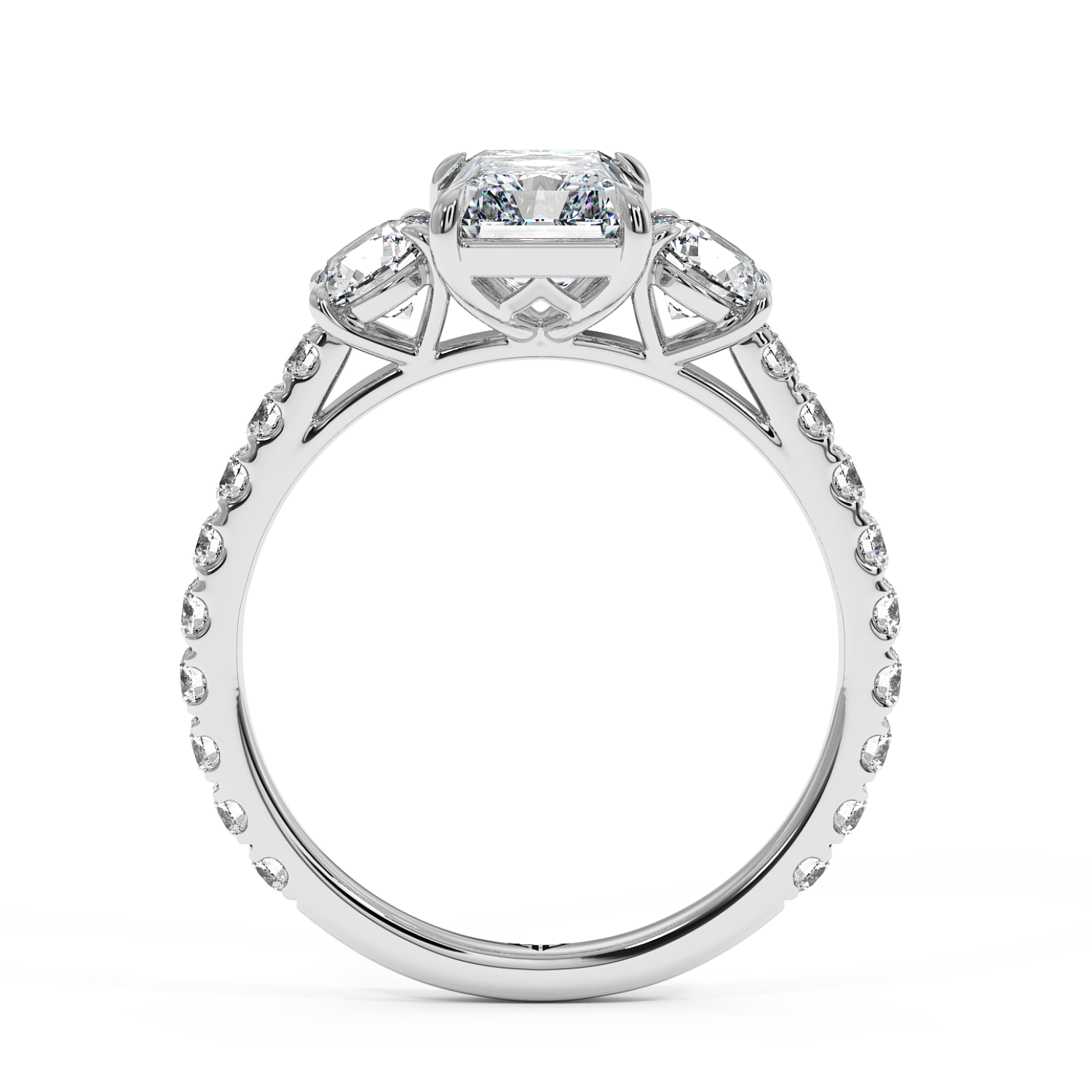 18K White Gold Blossom Engagement Ring