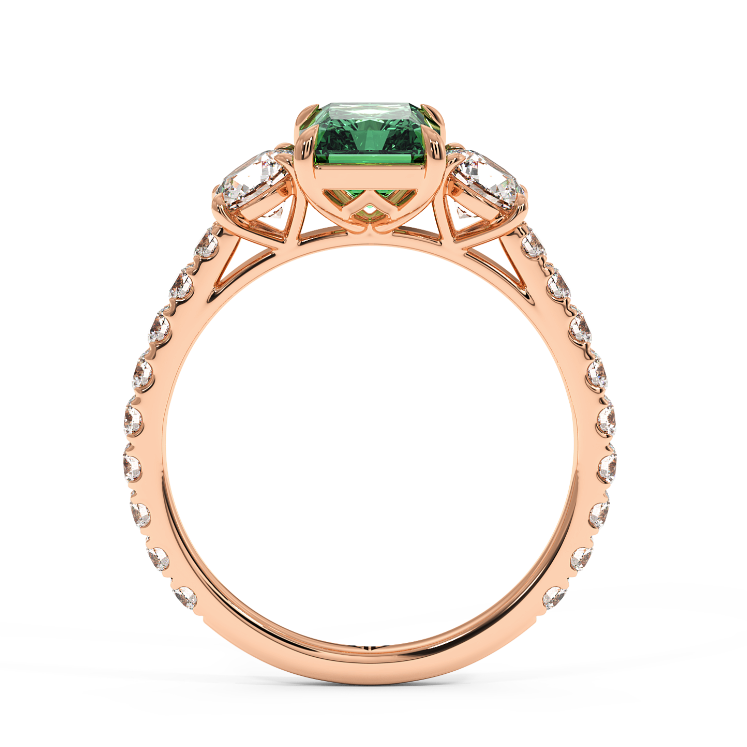 18K Rose Gold Blossom Engagement Ring