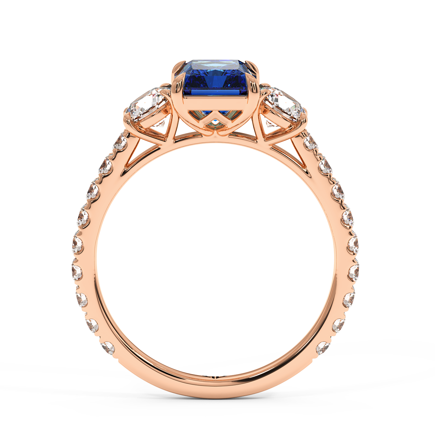 18K Rose Gold Blossom Engagement Ring