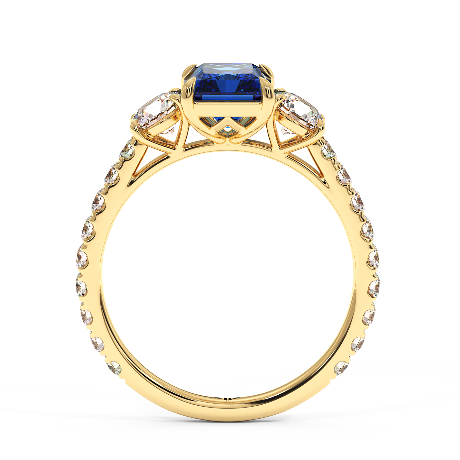 18K Yellow Gold Blossom Engagement Ring