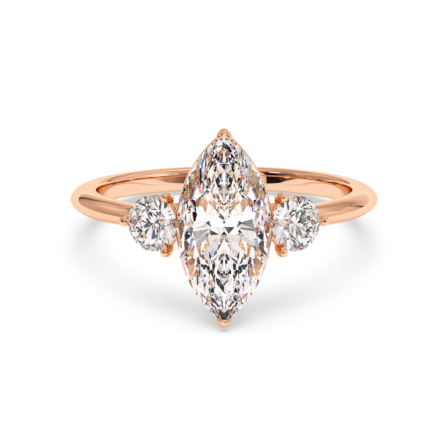 18K Rose Gold Aida Engagement Ring