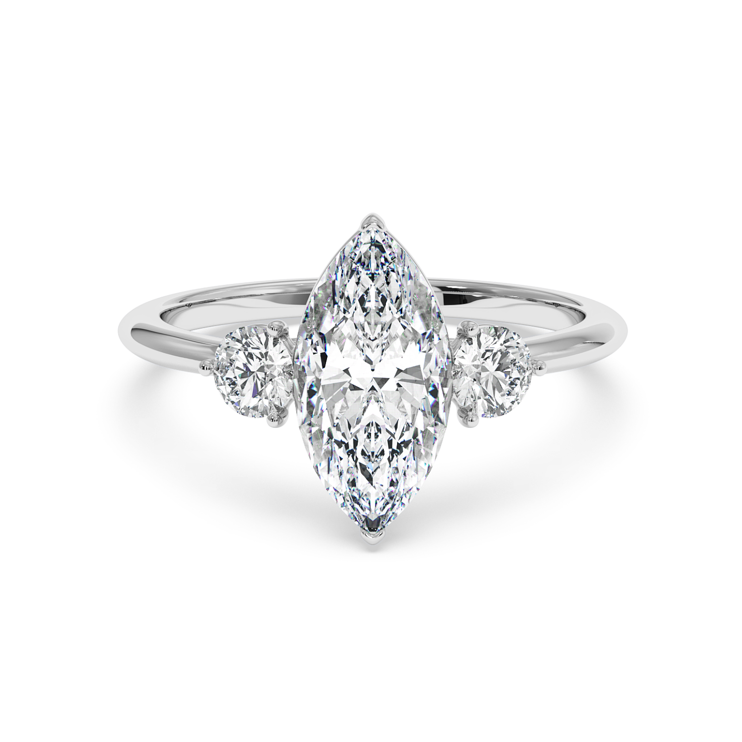 18K White Gold Aida Engagement Ring