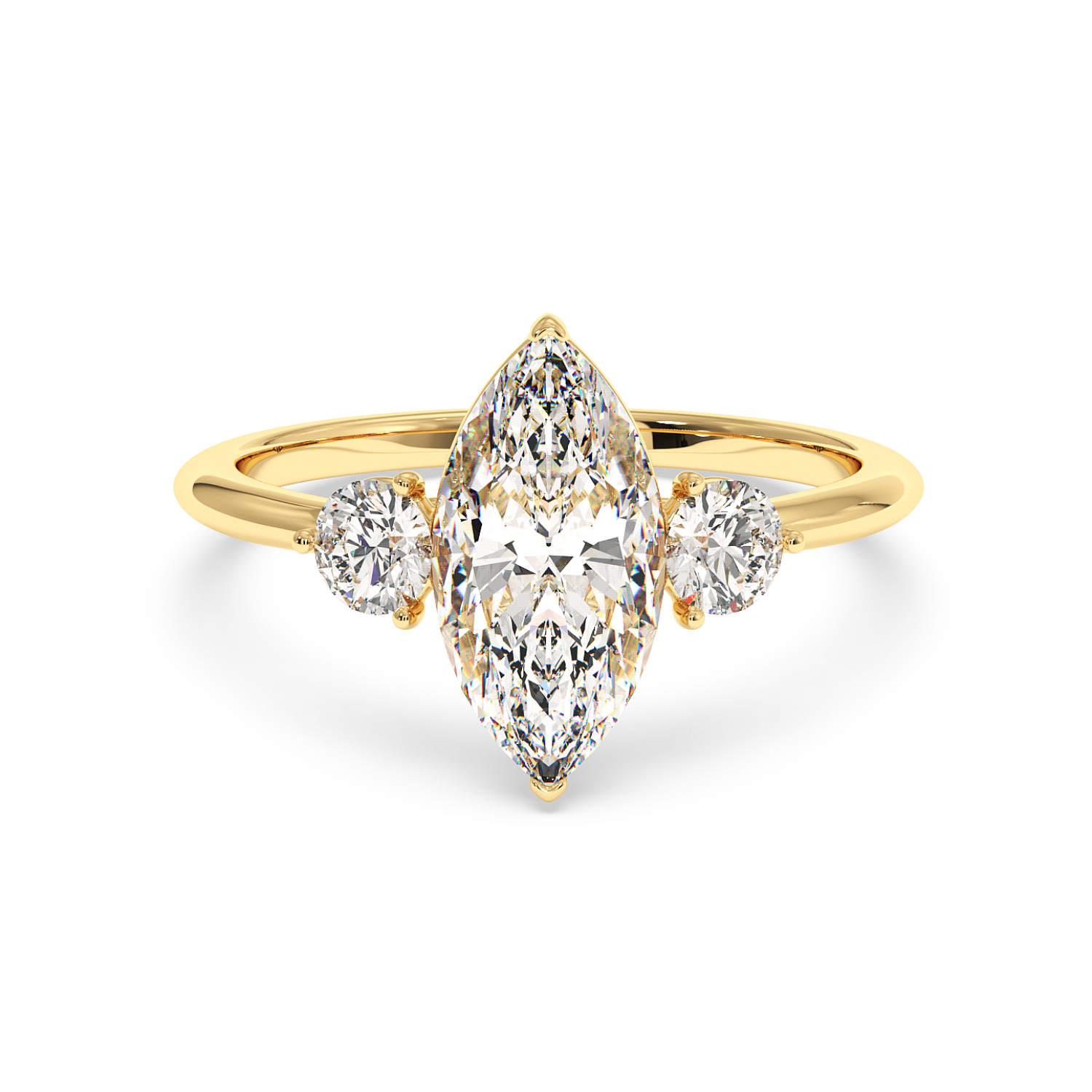 18K Yellow Gold Aida Engagement Ring