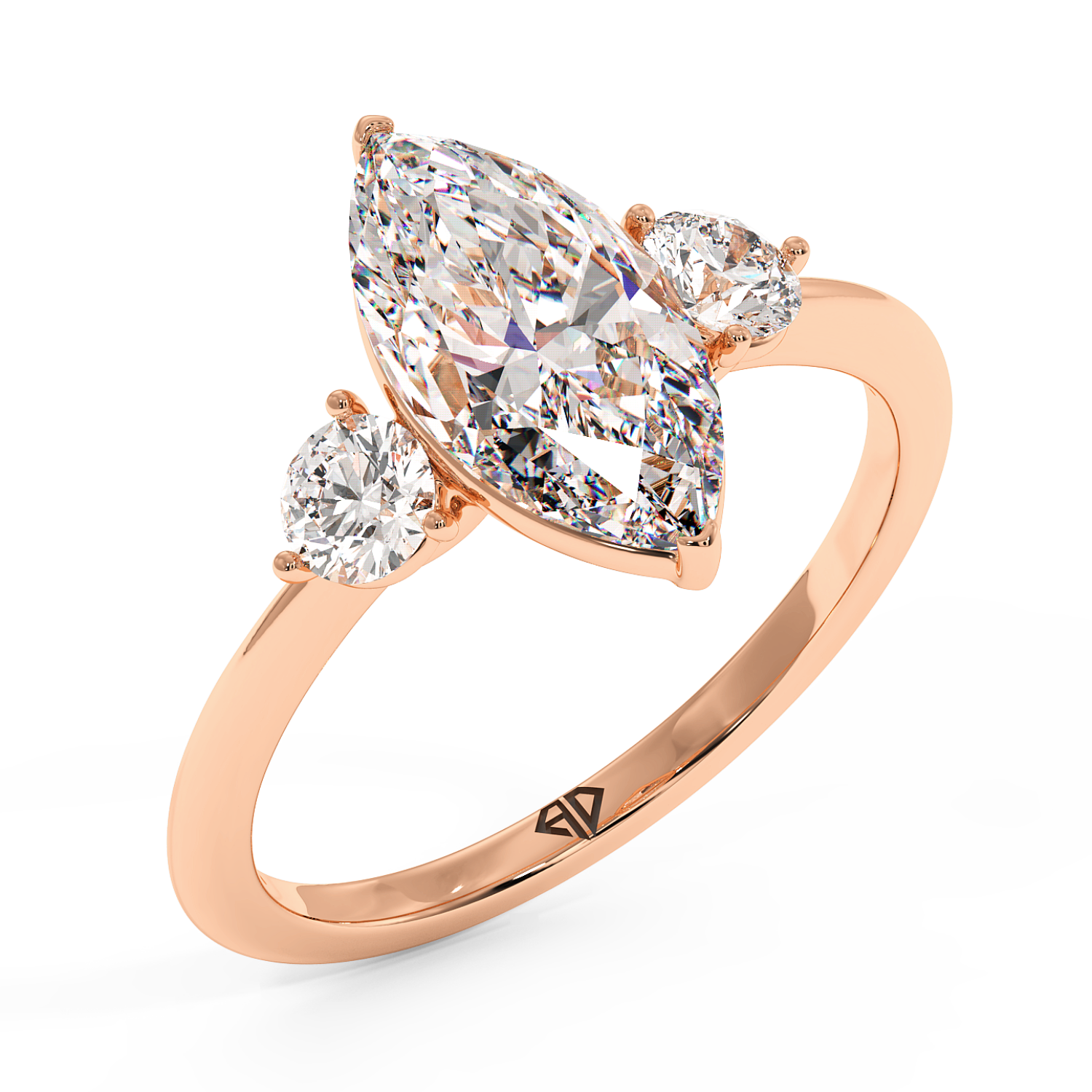 18K Rose Gold Aida Engagement Ring