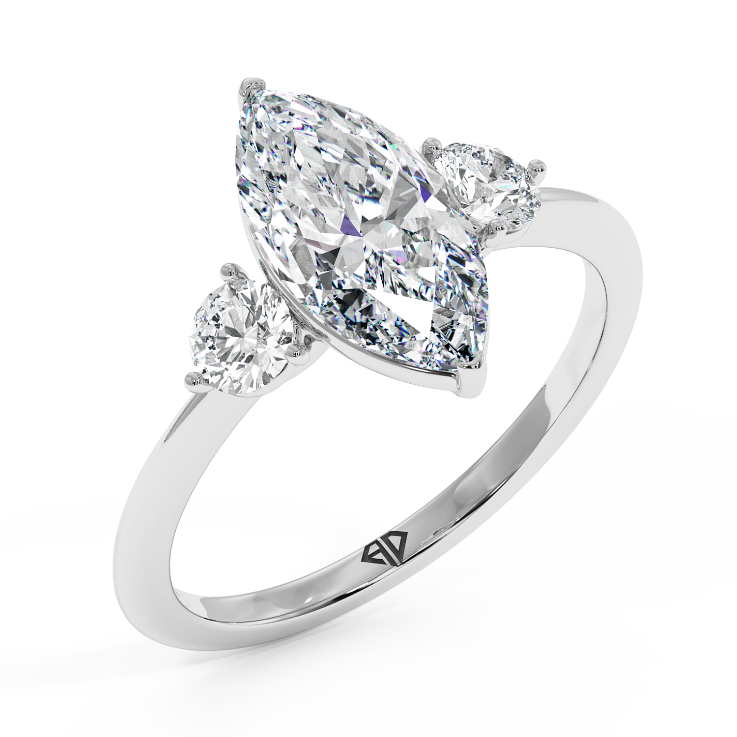 18K White Gold Aida Engagement Ring