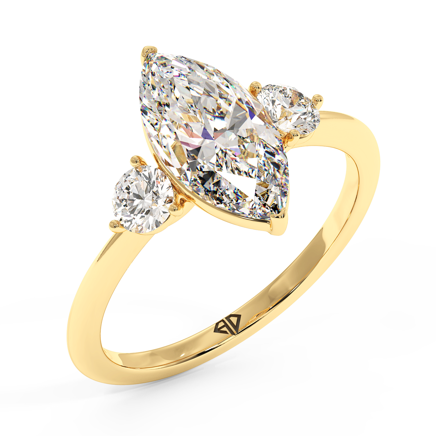 18K Yellow Gold Aida Engagement Ring