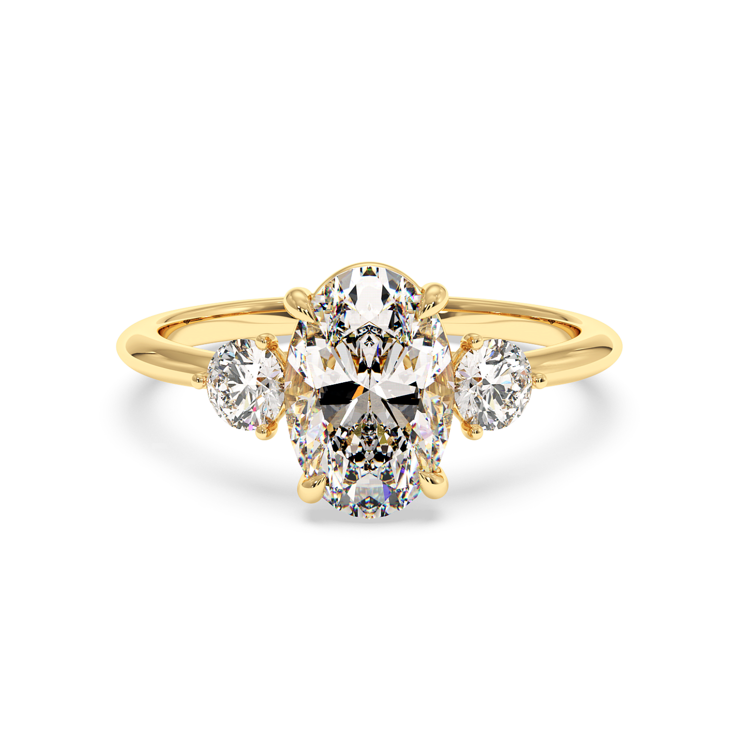 18K Yellow Gold Aida Engagement Ring