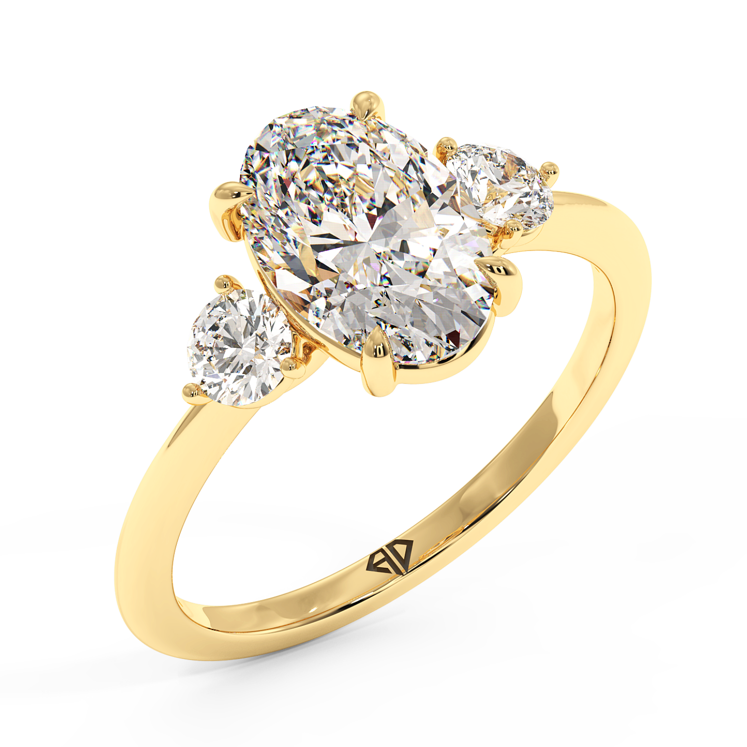 18K Yellow Gold Aida Engagement Ring