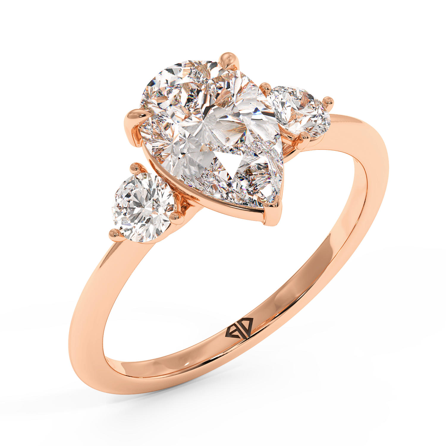 18K Rose Gold Aida Engagement Ring