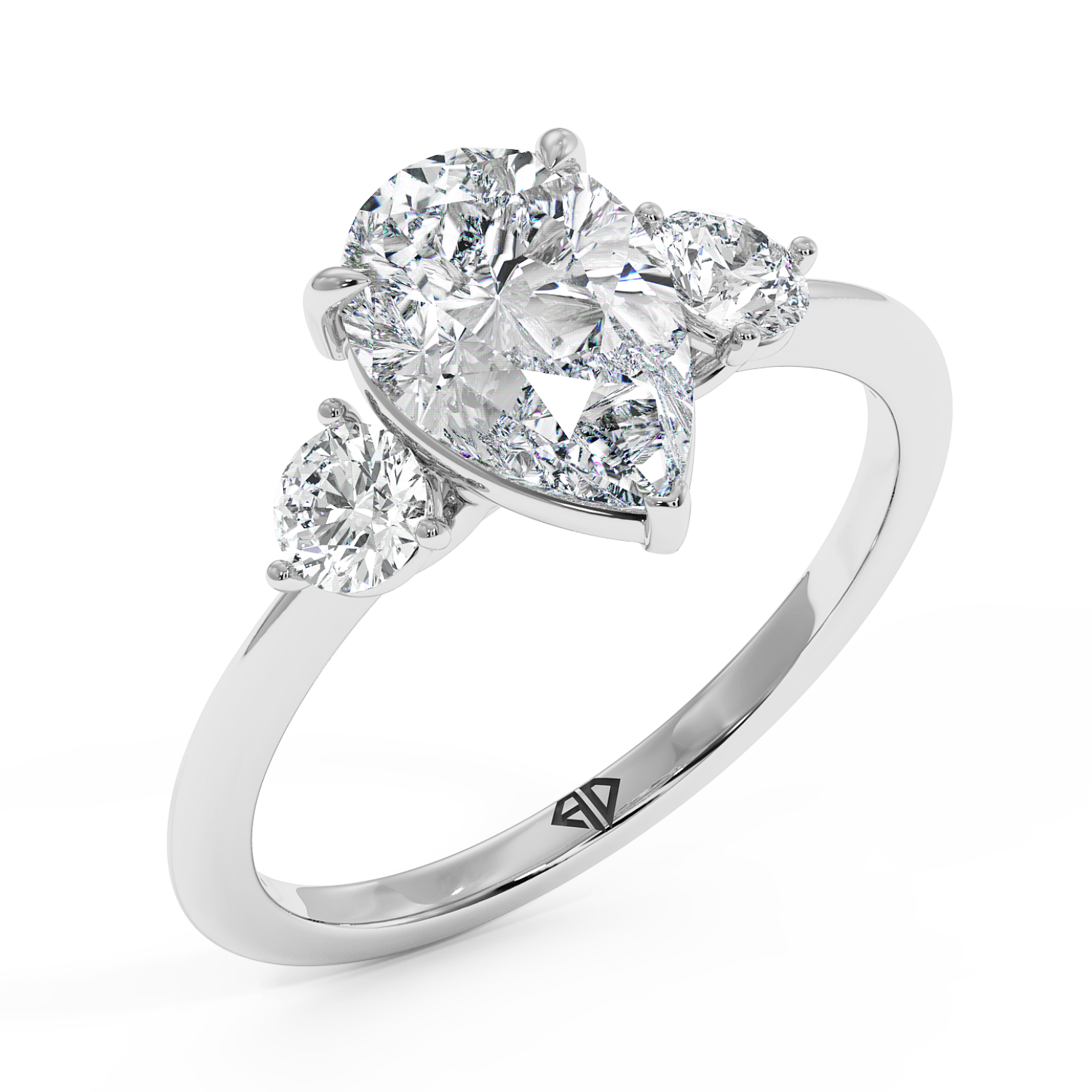 18K White Gold Aida Engagement Ring